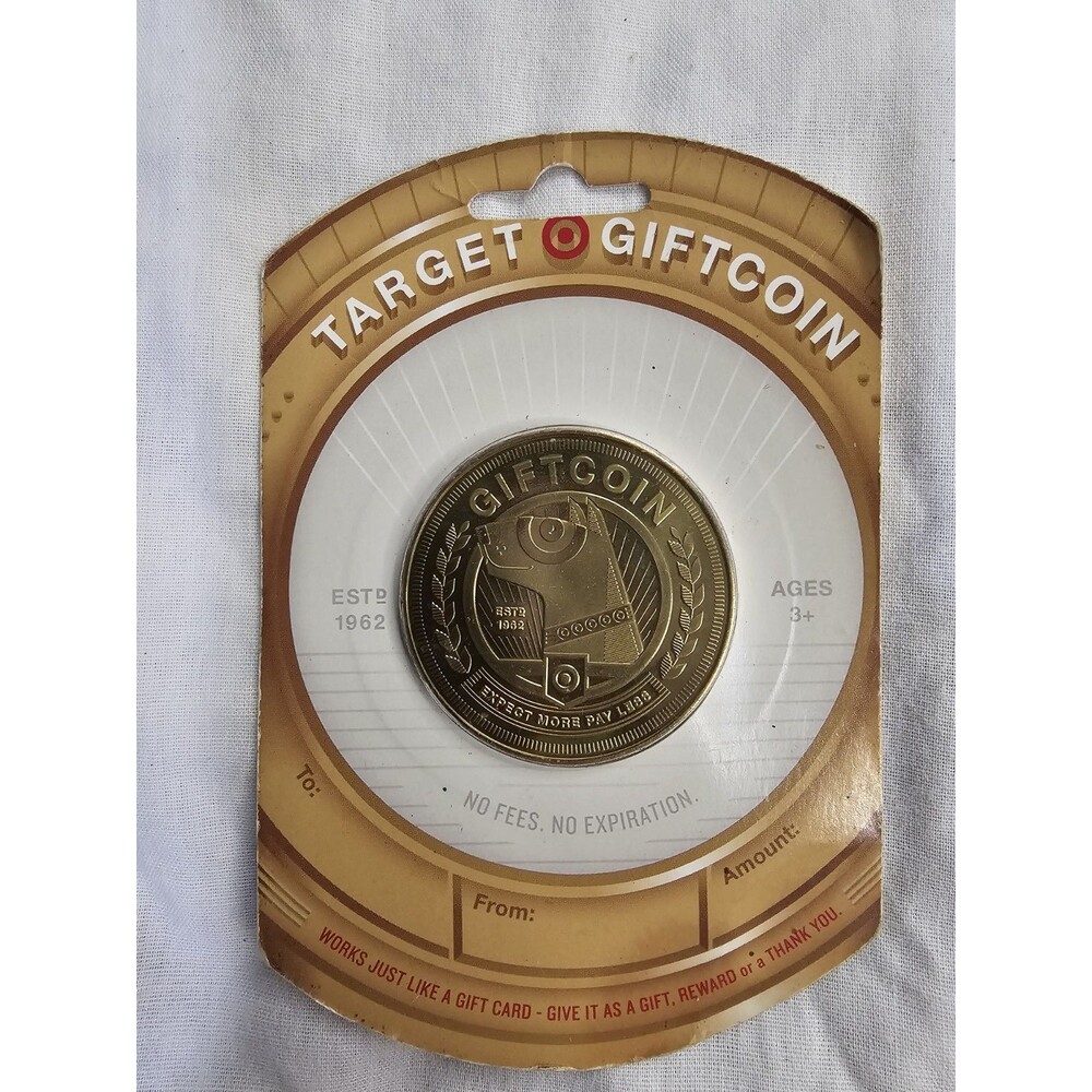 Target Gift Coin – Metallic Coin Packaging – Unused – No Expiration - NO VALUE